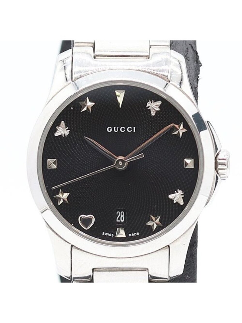 Gucci G-Timeless 126.5 Date Black Dial Watch